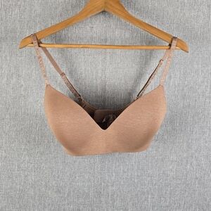 Victoria's Secret Lightly Lined Wireless T-shirt Bra Nude Sz 34DD